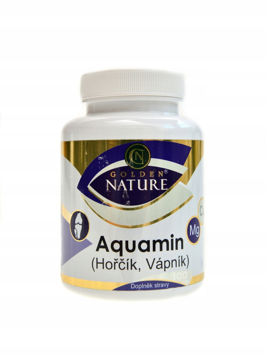 Golden nature Aquamin vápník + hořčík 100 kapslí