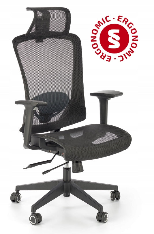 Goliat office chair, black swivel meets health and safety standards Brand Halmar
