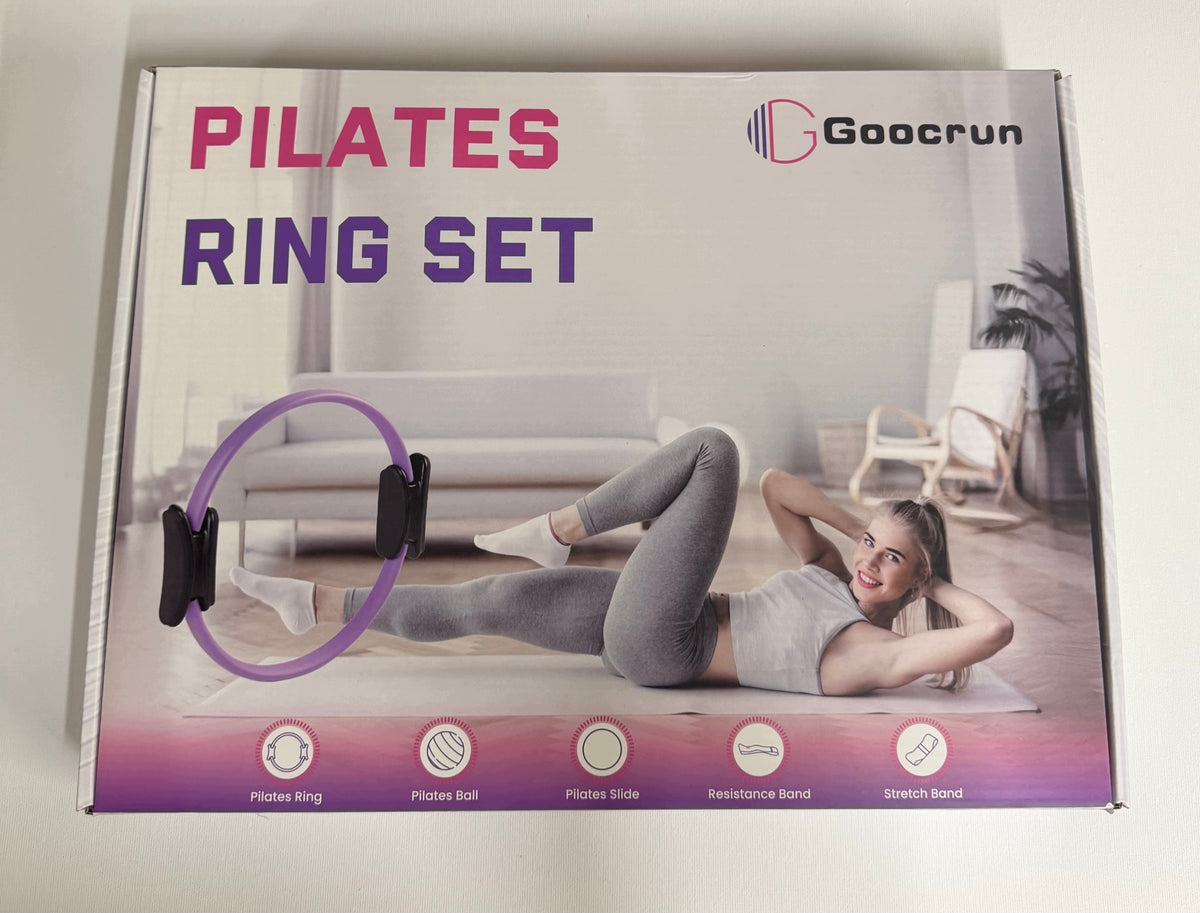 Goocrun FITNESS Exercise Equipment with Resistance Bands, Pilates Ball Packaging status original