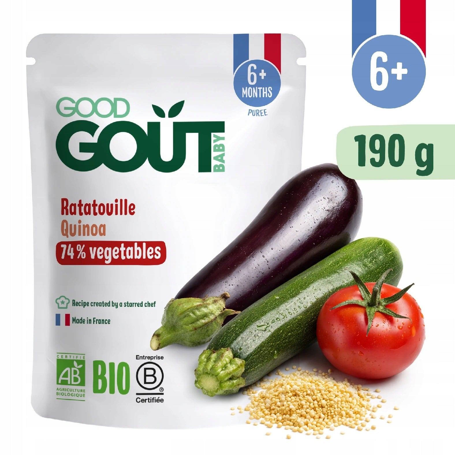 Good Gout Organic Ratatouille with Quinoa (190g), Exp. 07.10.2026 Packaging status original