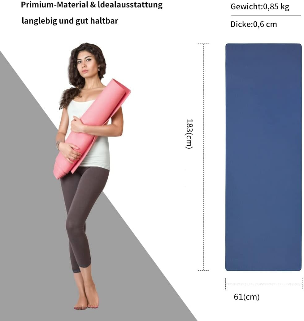 Good Nite Pilates and Gymnastics Yoga Mat Blue Color blue