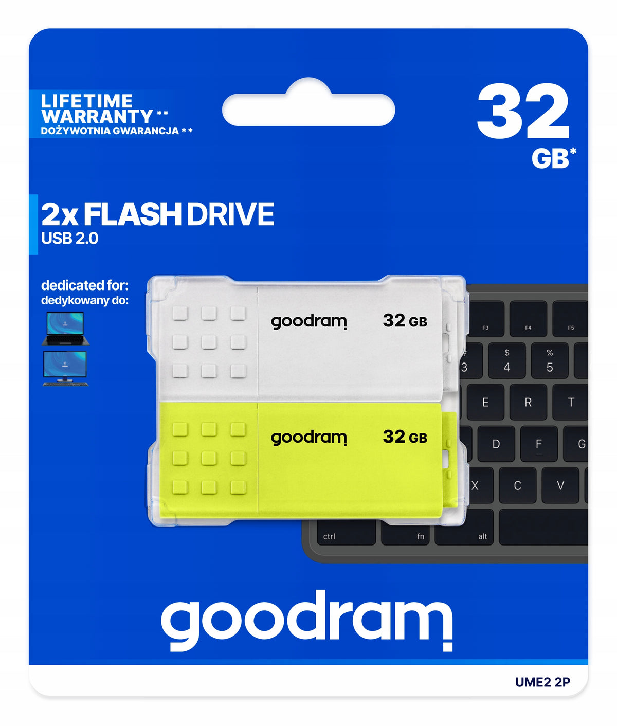 Goodram pendrive 2x32GB UME2 MIX USB 2.0 2 PACK
