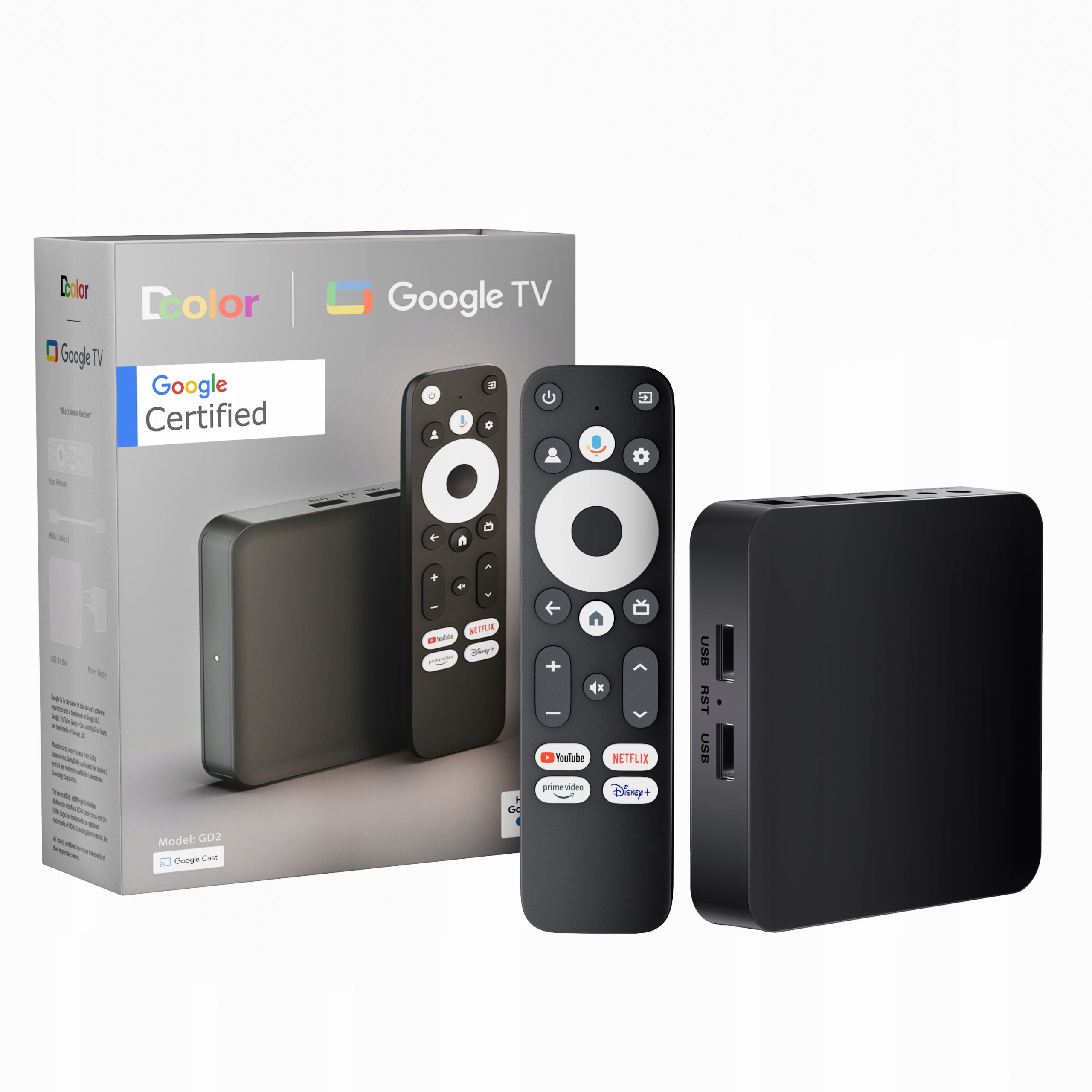 Google Chromecast CERTIFIED GOOGLE 14 TV BOX NETFLIX 4K SMART TV HDMI