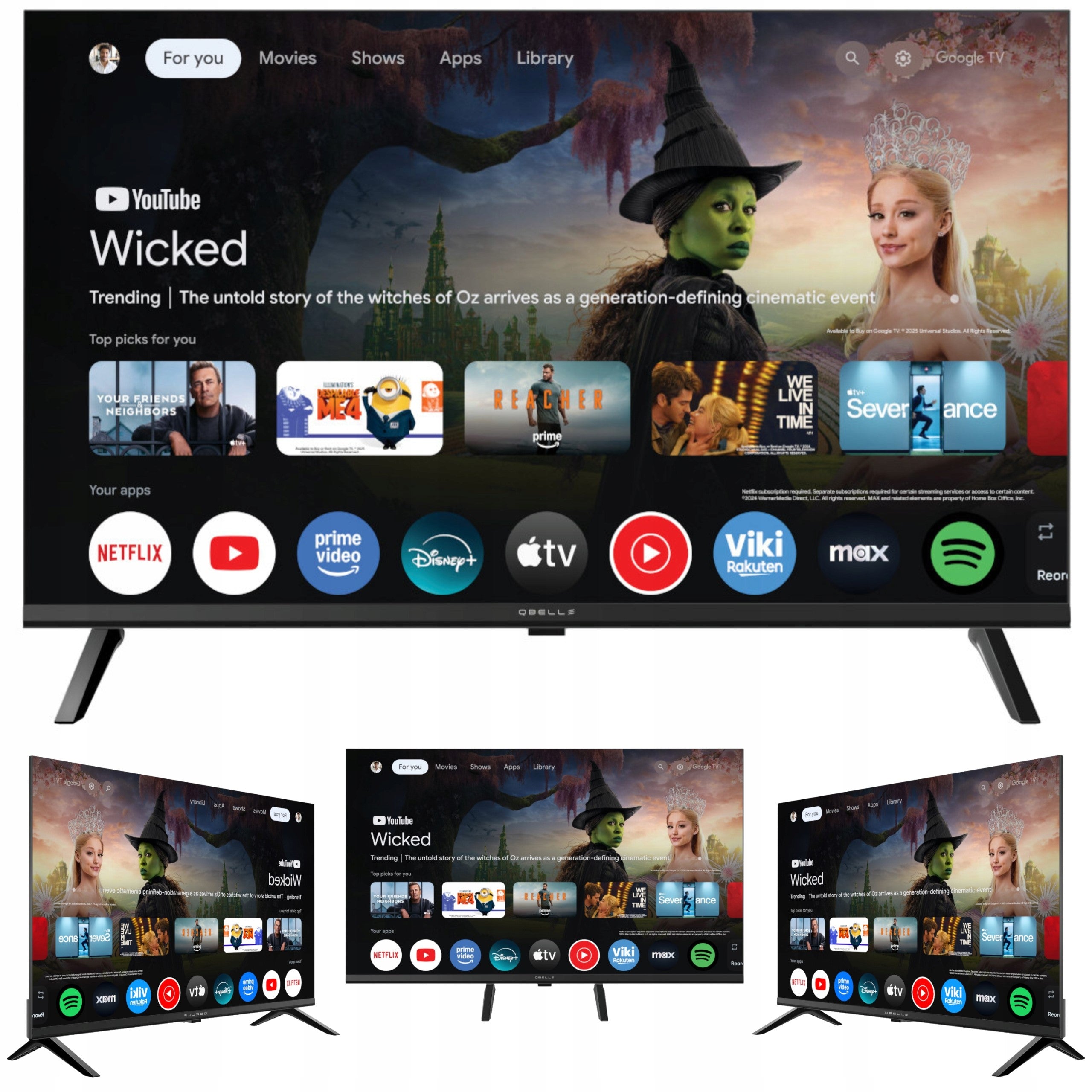 Google TV Q.Bell 32" QT320HGT Smart TV Android 14 DVBT2 LED WiFi