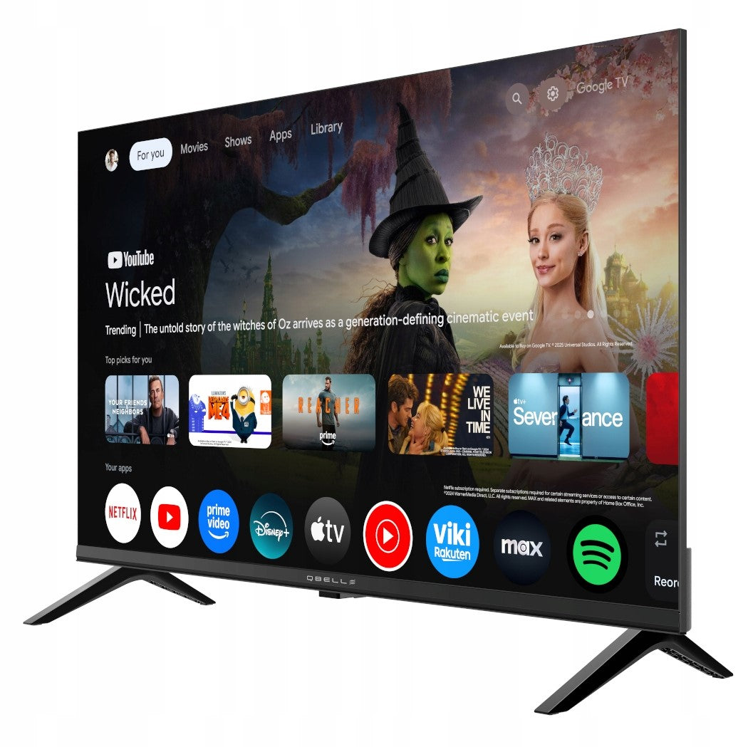 Google TV Q.Bell 40" QT400FGT Smart TV Android 14 DVBT2 LED WiFi Manufacturer code QT400FGT