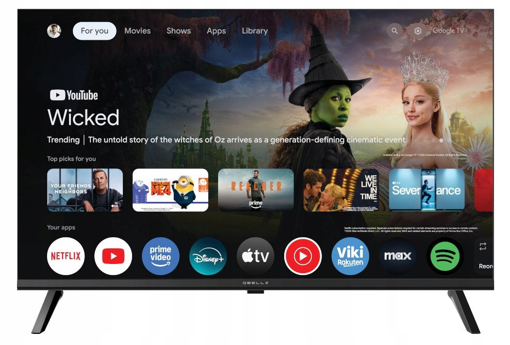 Google TV Q.Bell 40" QT400FGT Smart TV Android 14 DVBT2 LED WiFi Packaging status original