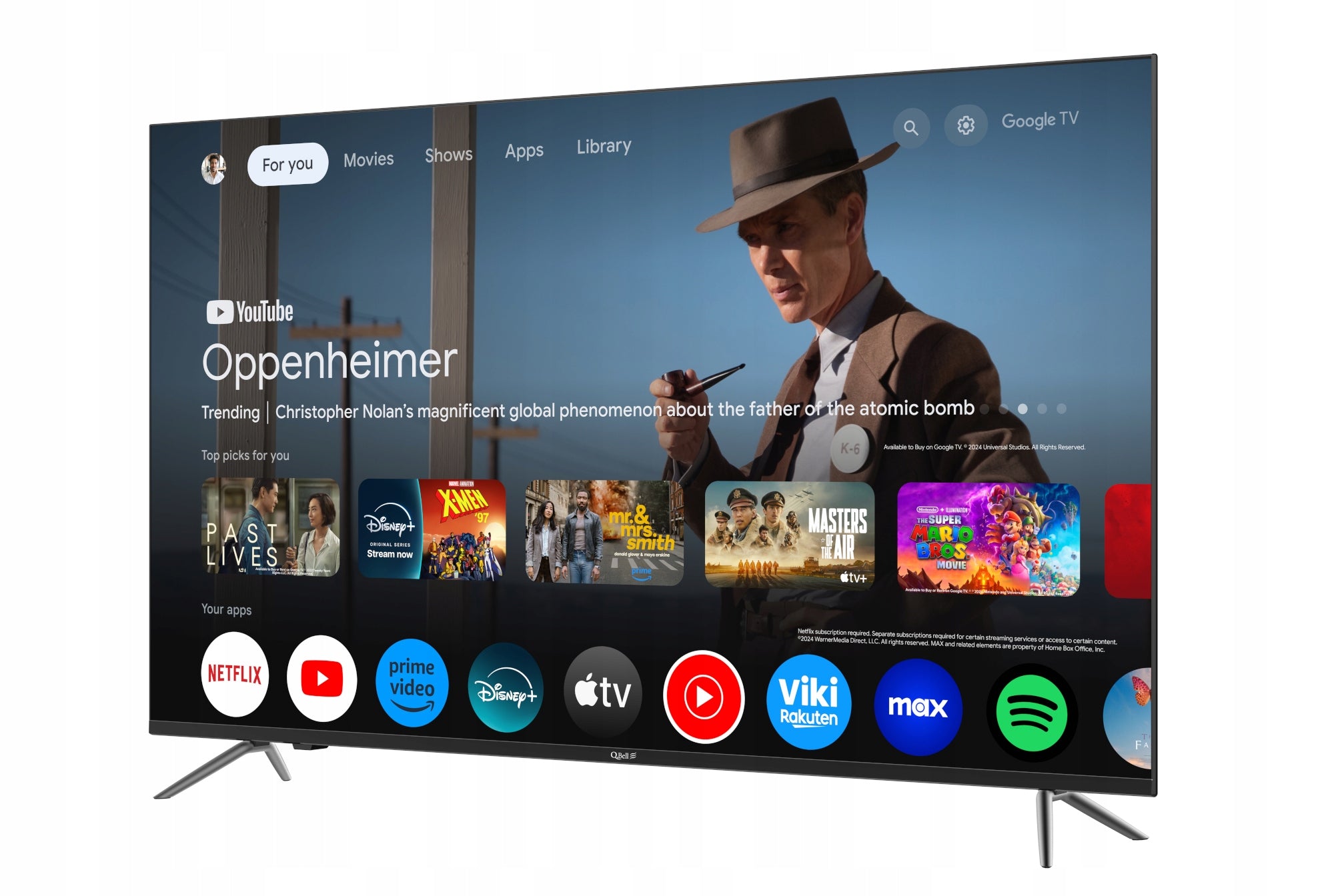 Google TV Q.Bell 50" QT50UGF9A 4K HDR Smart DVB-T2 LED FRAMELESS Manufacturer code QT50UGF9A
