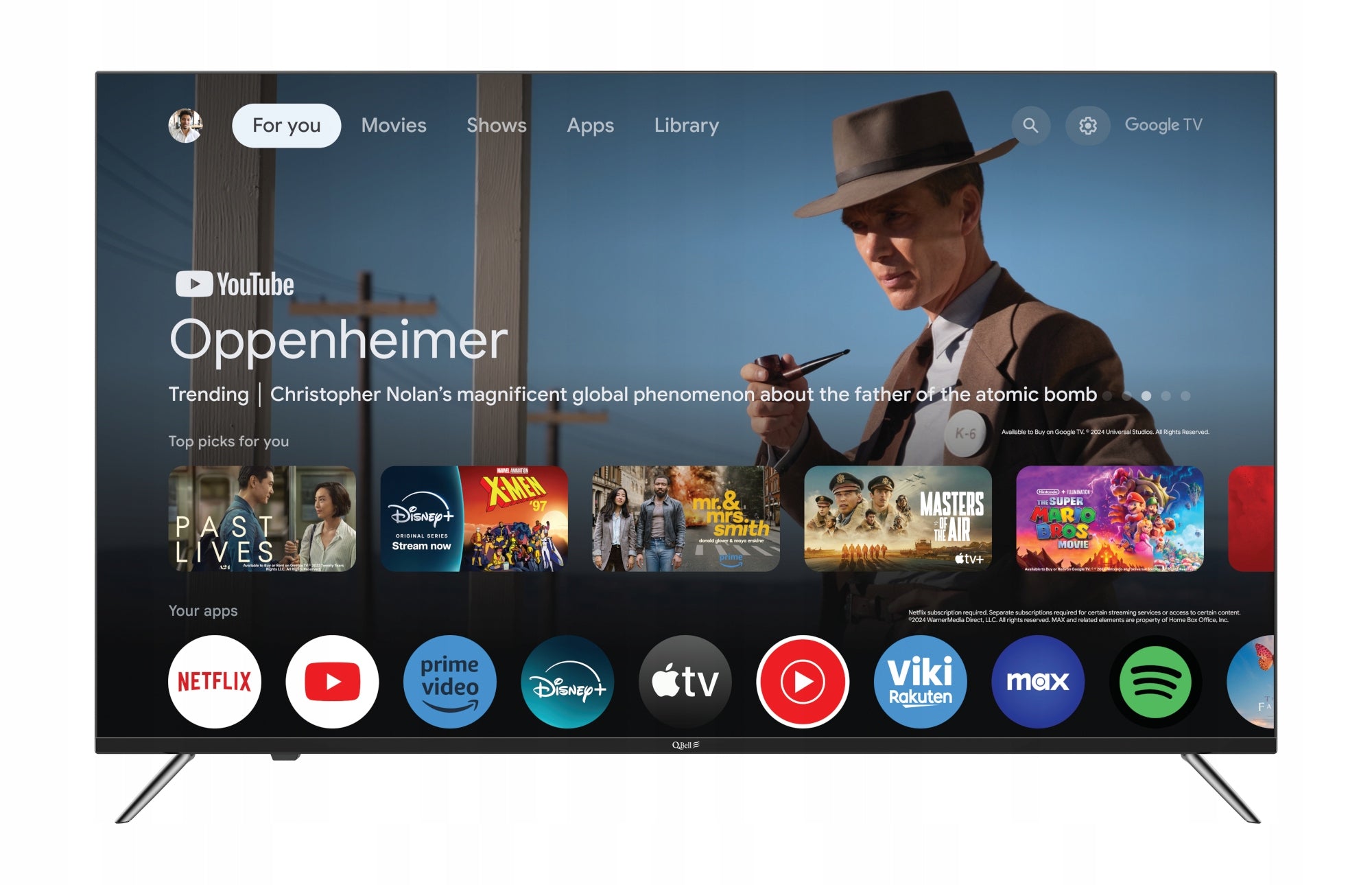 Google TV Q.Bell 50" QT50UGF9A 4K HDR Smart DVB-T2 LED FRAMELESS Packaging status original