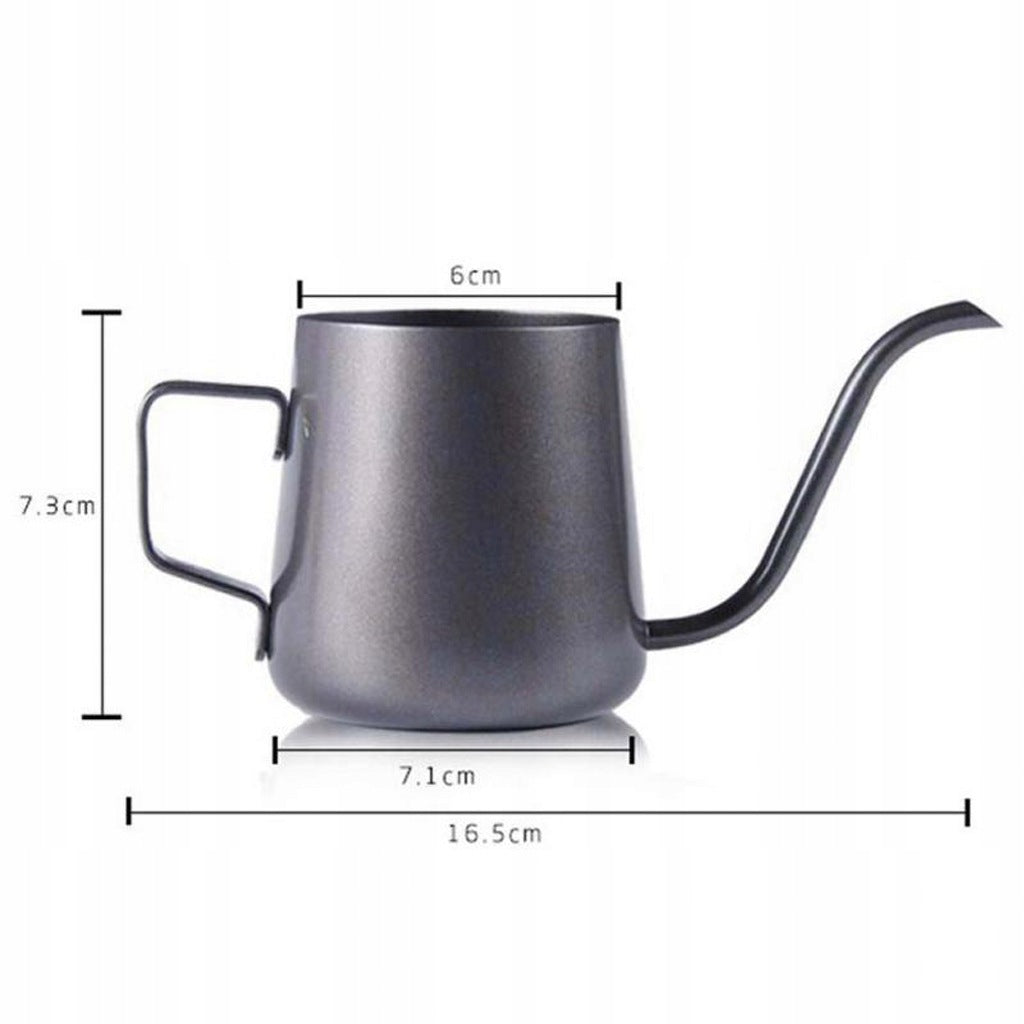 Gooseneck Narrow Spout Coffee Pot Stainless 2 Sizes Black, 240ml Packaging status original