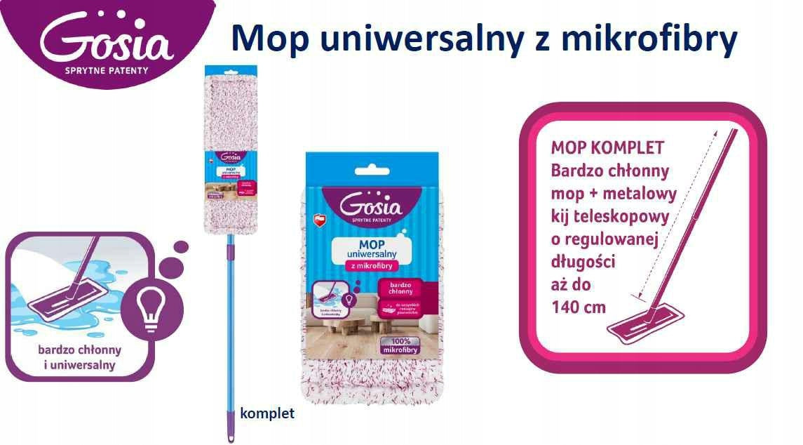 Gosia Premium Mop with Telescopic Bar 8820 Brand Gosia