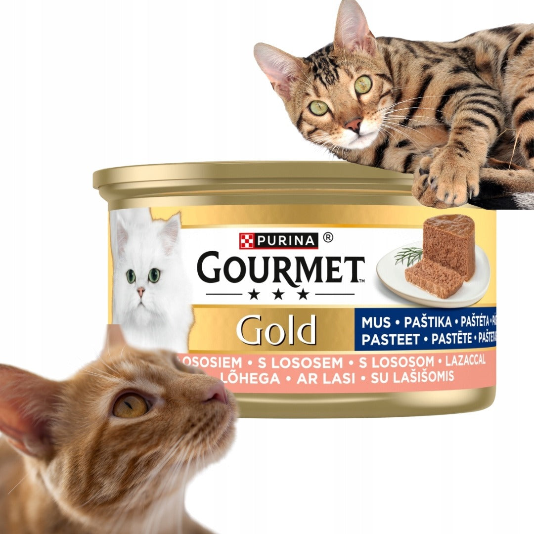 Gourmet Gold Wet Food for Adult Cats Mousse with Salmon 85 g