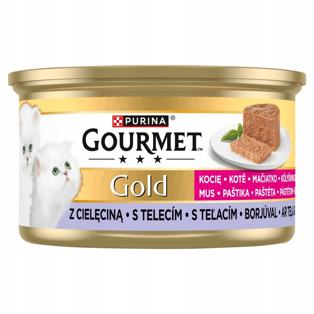 Gourmet Gold Wet cat food salmon, lamb, veal 85g x12 MIX Packaging status original