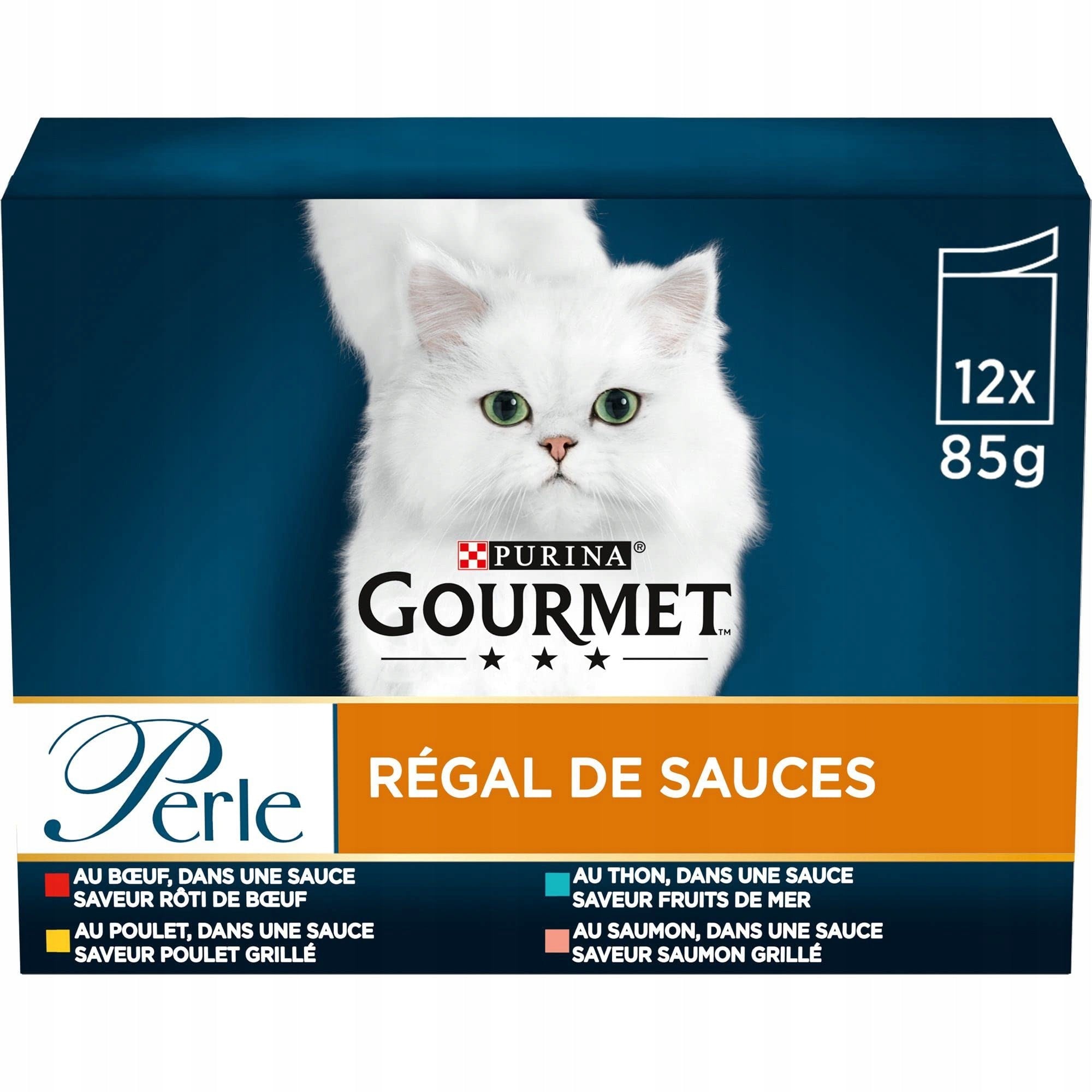 Gourmet Pearl Regal Cat Sauce Beef Chicken Tuna Salmon 12x85g