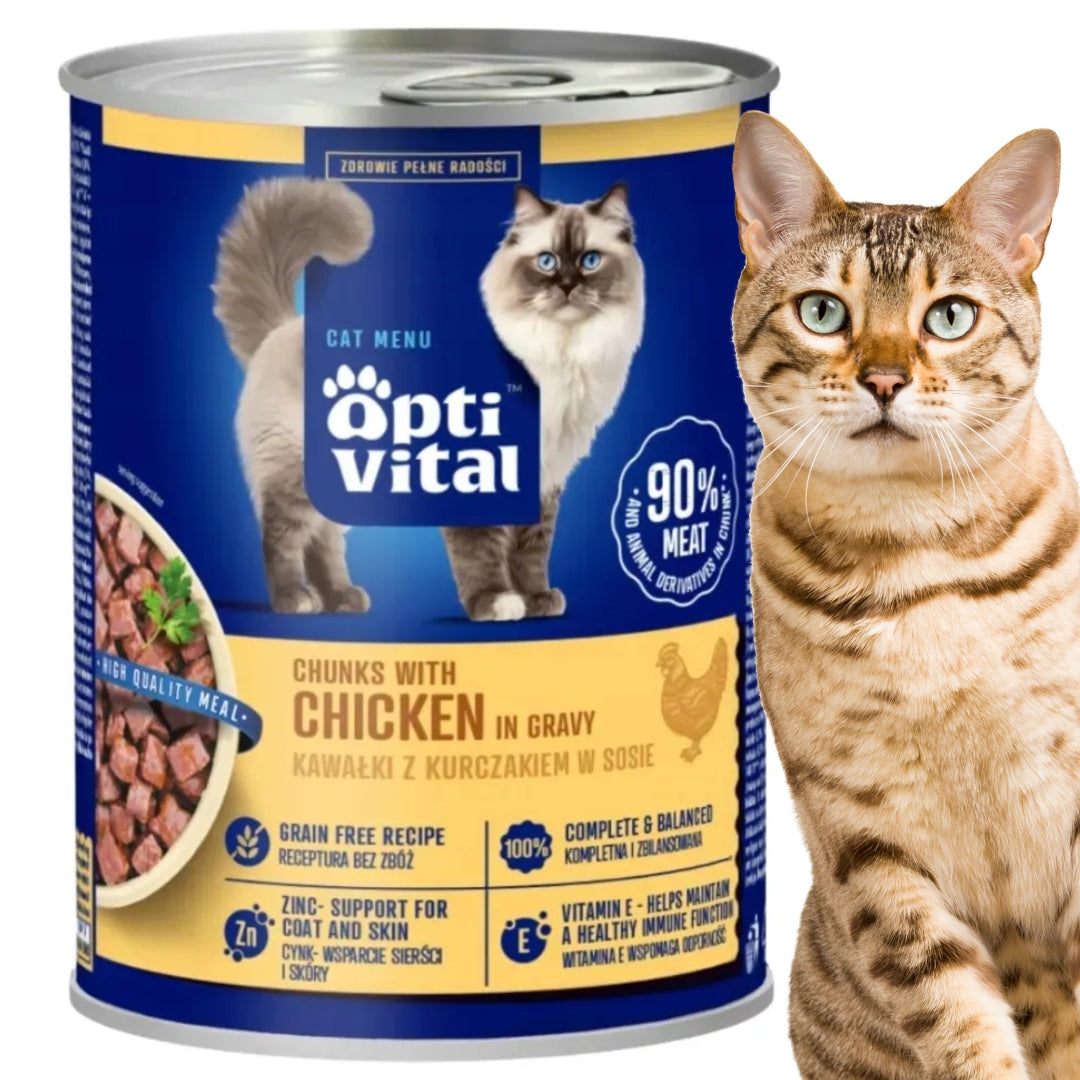 Grain Free Wet Cat Food Sterilization Chicken in Sauce Can 415g