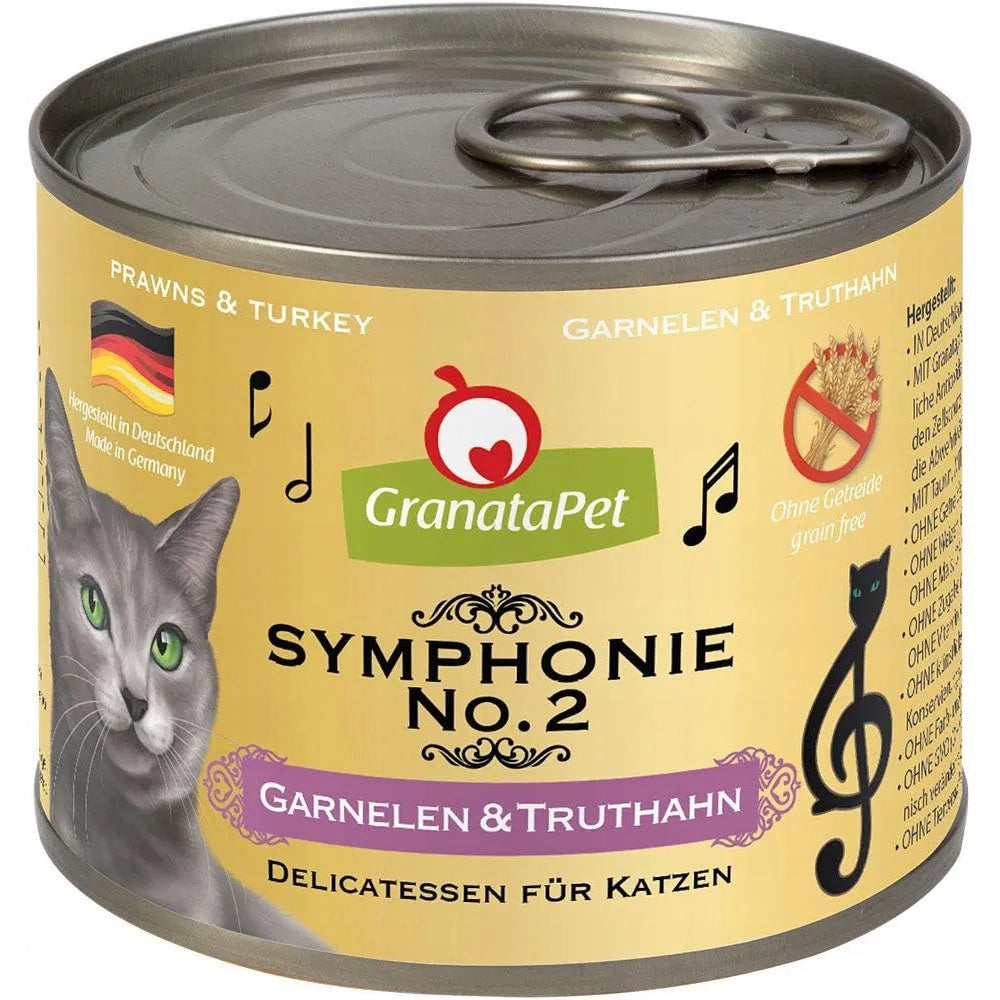 GranataPet Symphonie No.2 shrimp and turkey 200 g cat tins