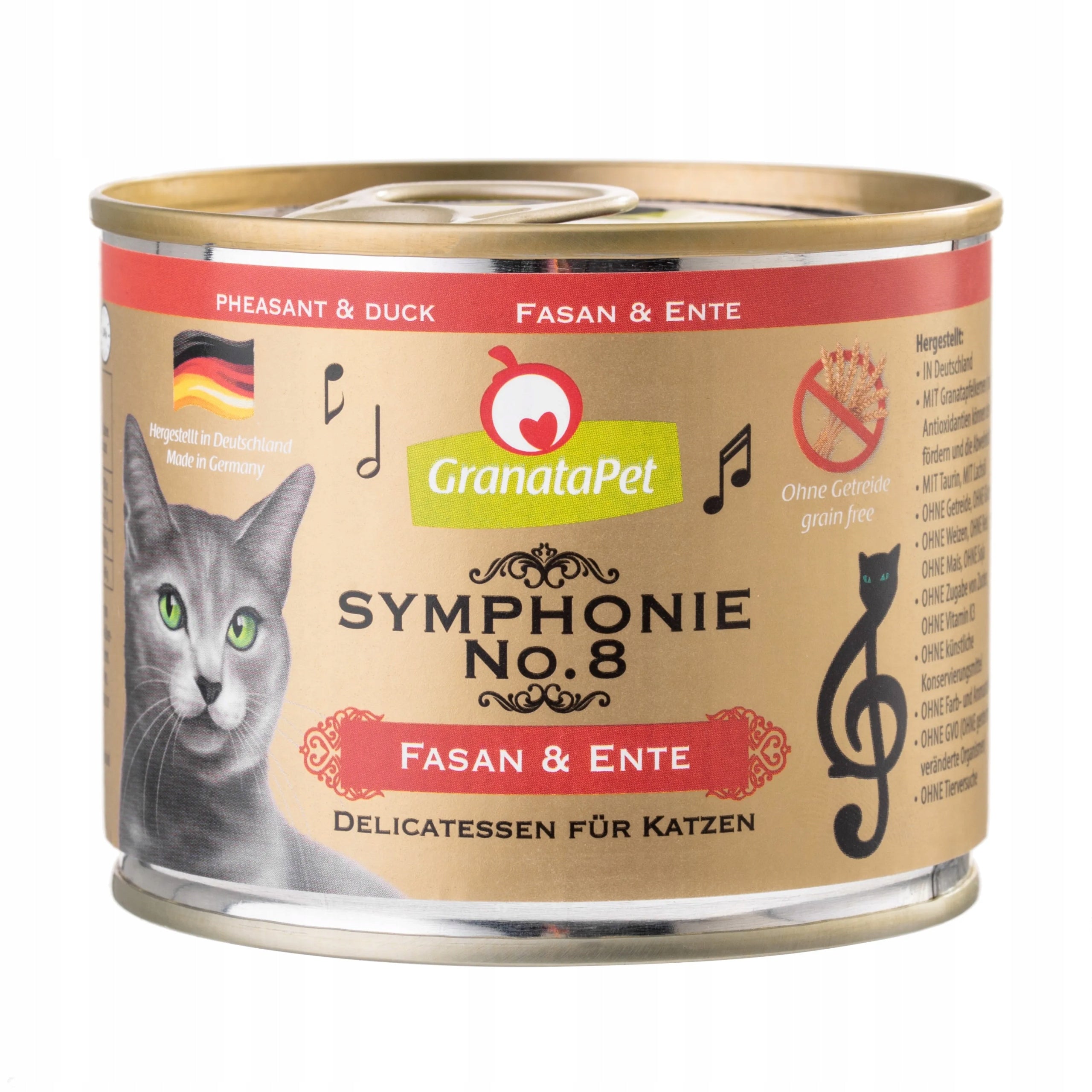 GranataPet Symphonie No.8 cat food, pheasant, duck, chicken 6x200g