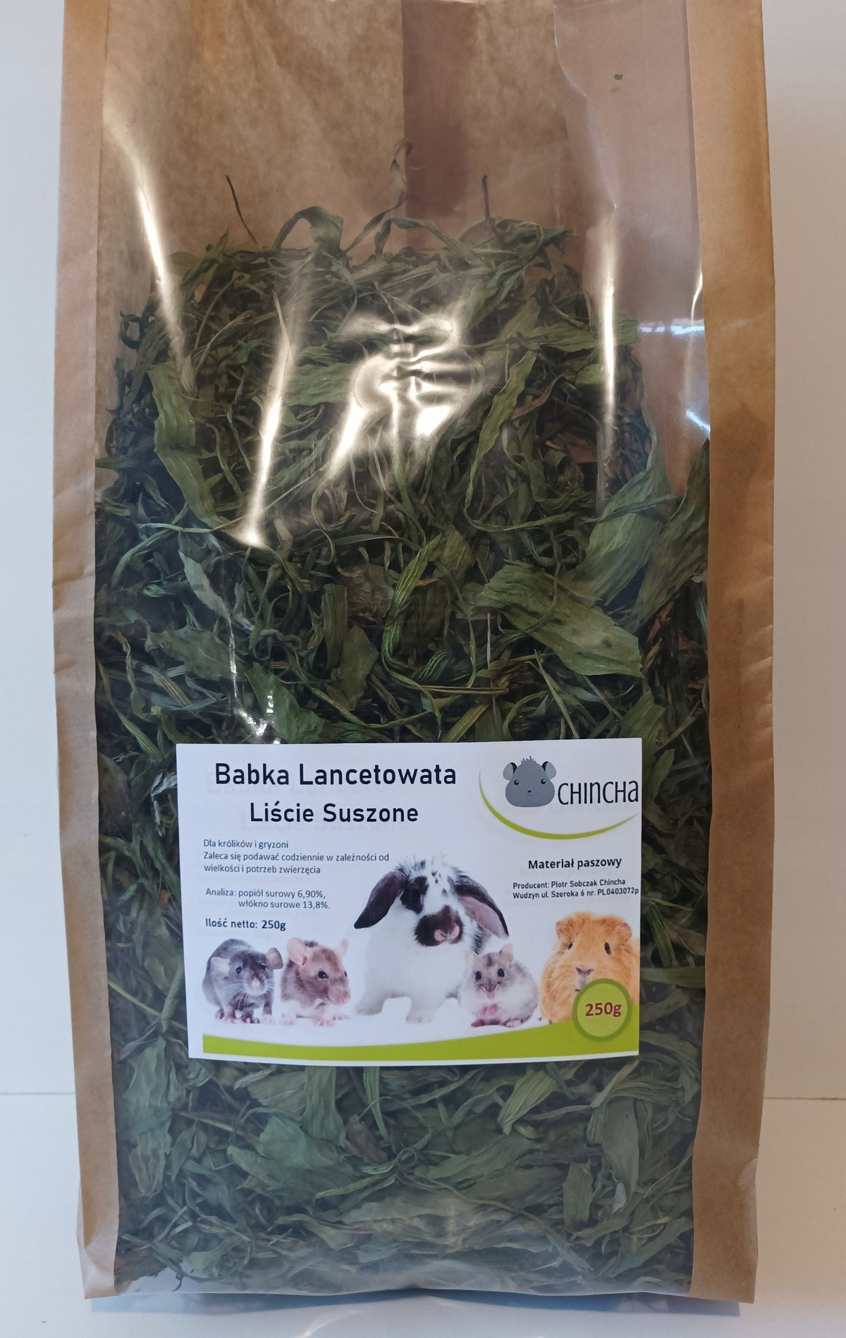 Grandmother Lancet Beautiful Green Dried Leaf For Rabbits Rodents 250g Packaging status original