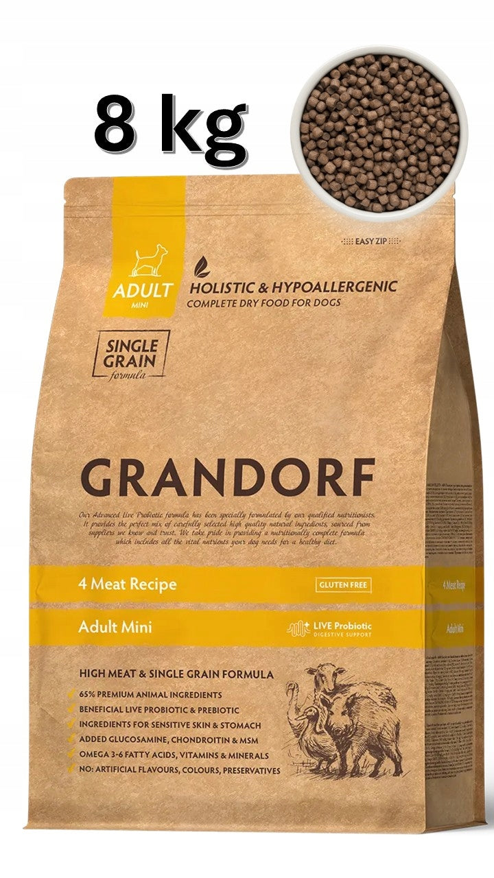 Grandorf 4 Meat Adult Mini 8kg Manufacturer code GDDD1008