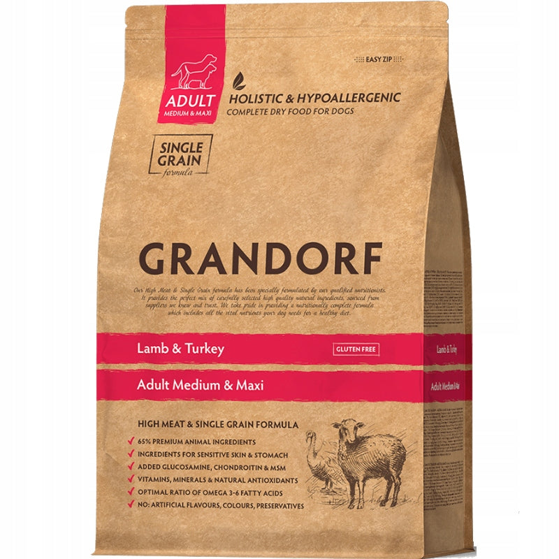 Grandorf Adult Medium & Maxi Lamb & Turkey 3kg