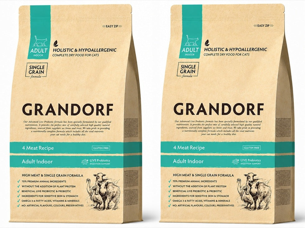 Grandorf CAT 4 Meat Indoor 2x400g