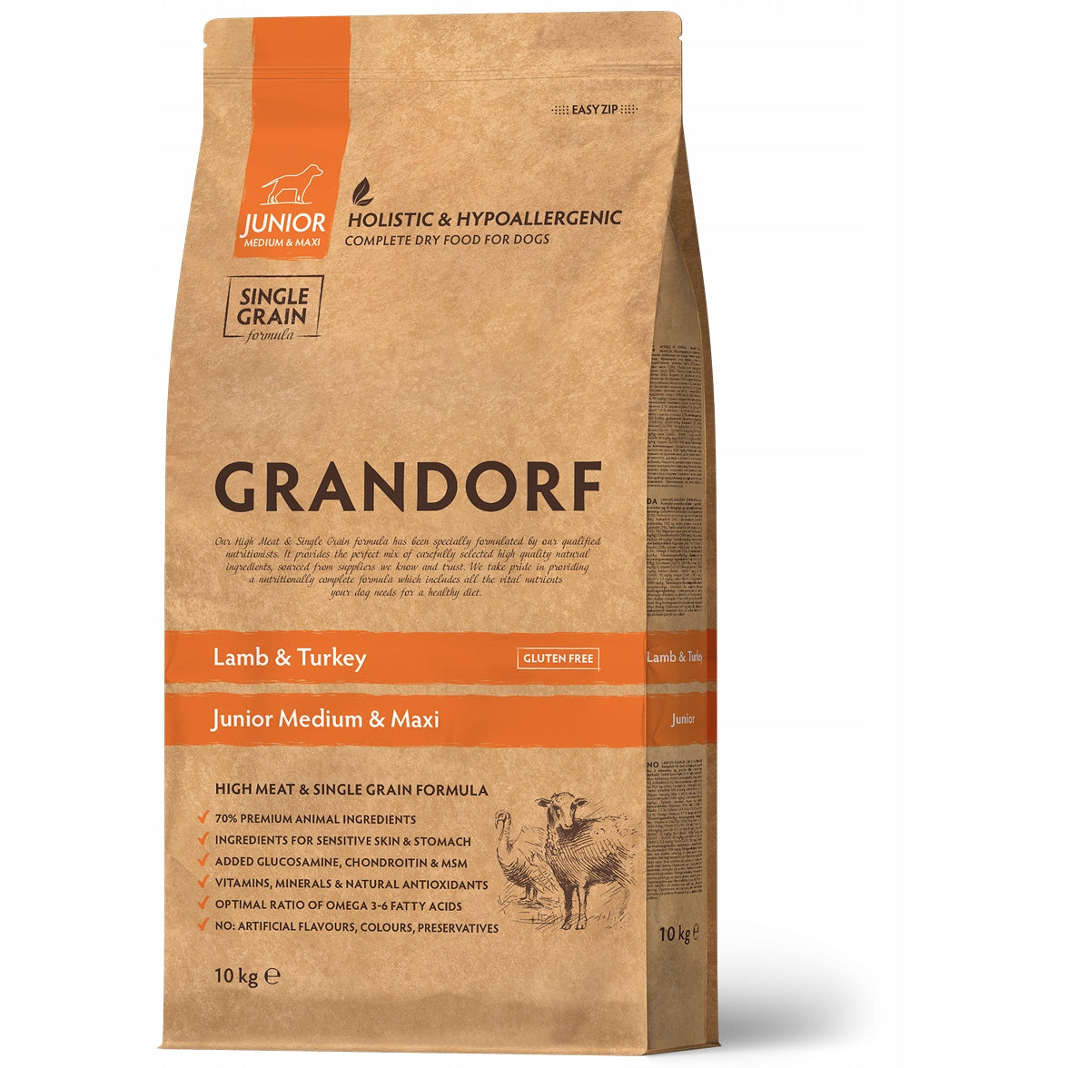 Grandorf Junior Medium Breed Lamb & Turkey 10kg
