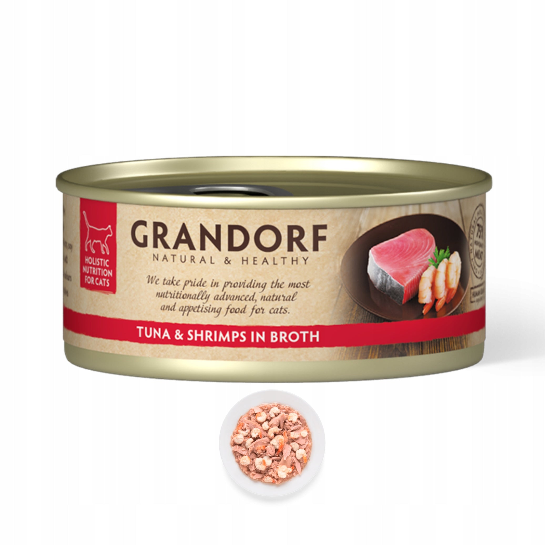Grandorf Tuna Fillet & Shrimps - Tuna and Shrimps for Cat 70g