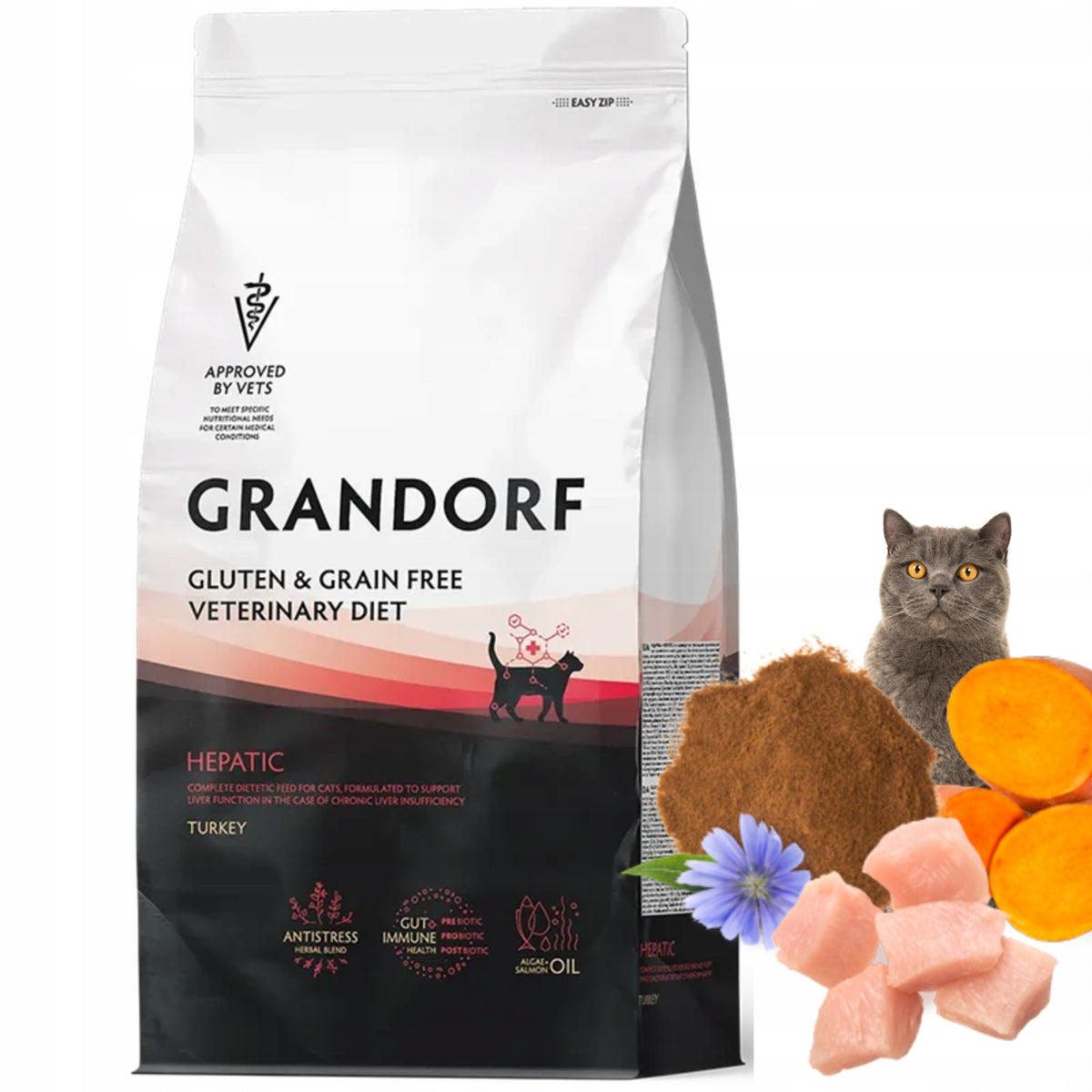 Grandorf Veterinary Diet Cat Hepatic Turkey For Liver Problems 2kg