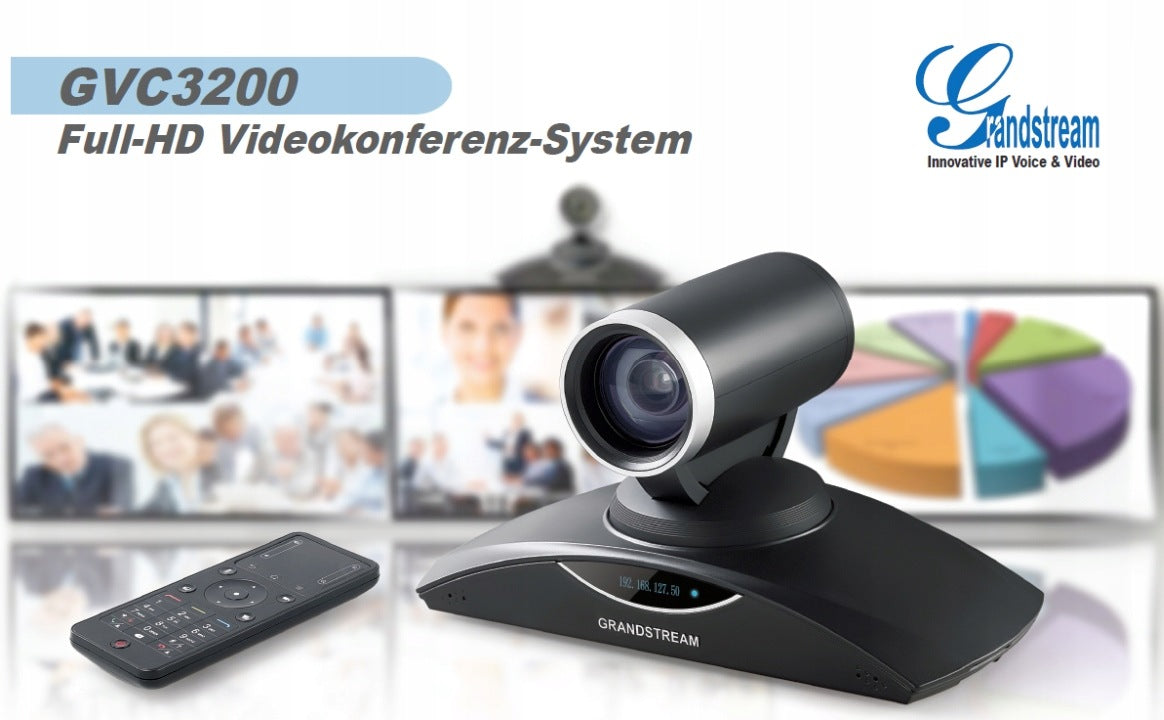 Grandstream GVC3200 Video Conferencing System, SIP/H.323, Android, FullHD, 12x Zoom Manufacturer Grandstream