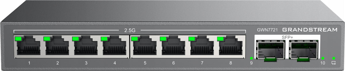 Grandstream GWN7721 L2 Lite managed switch, 8x 2,5GbE RJ45, 2x 10G SFP+