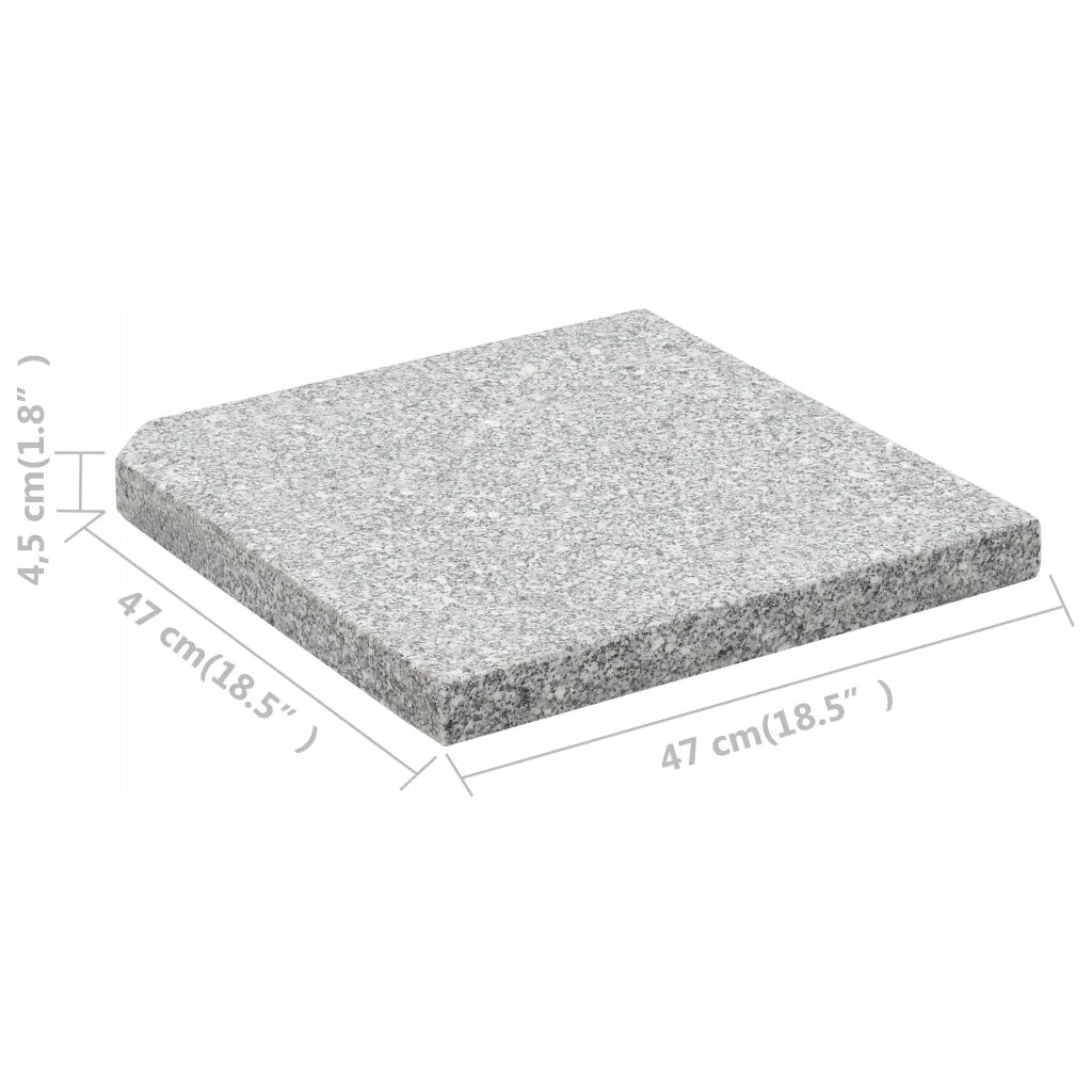 Granite Umbrella Weight, 25 kg, Square, Grey Product height 4.5 cm