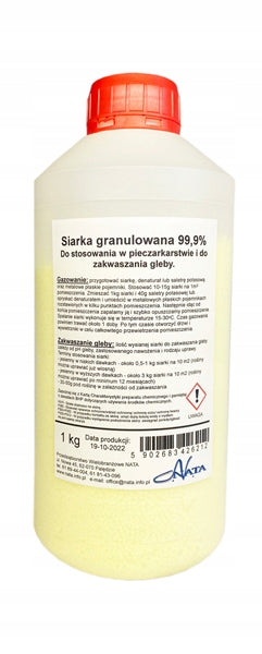 Granulated SULFUR 99,9% sulphate 1kg for gassing soil acidification tunnels