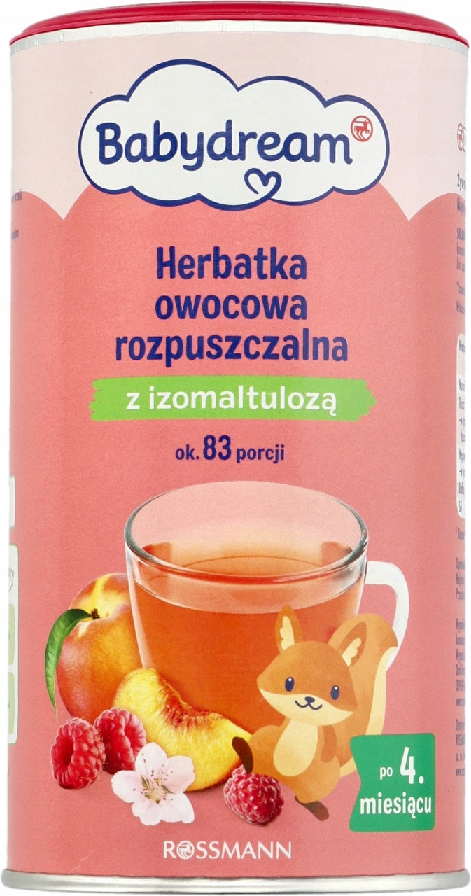 Granulated fruit tea Babydream 190 g after 4 months