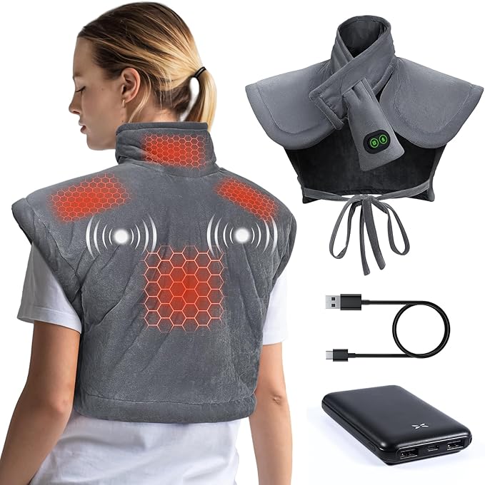 Graphene Heating Pad Neck Massage Arms Rechargeable 10 000mAh
