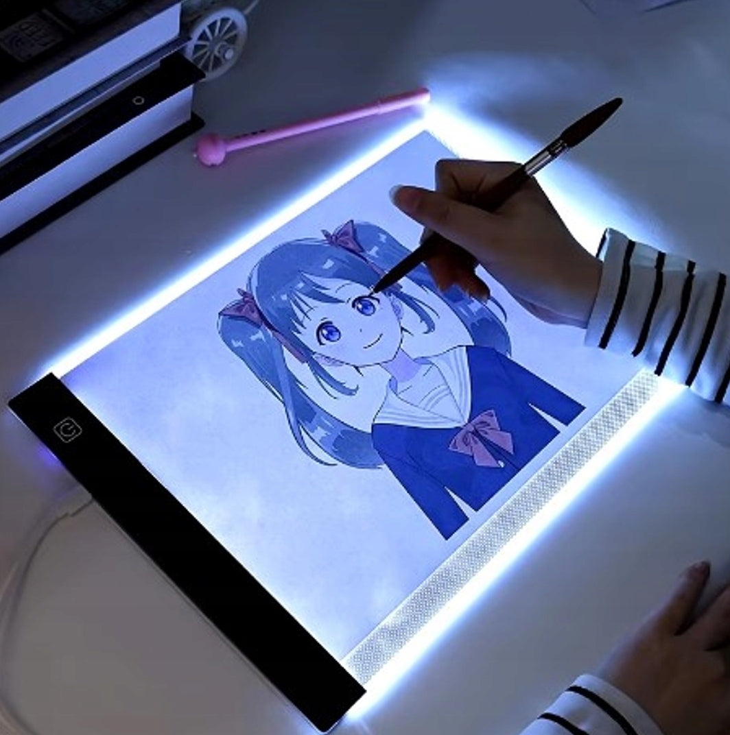 Graphic Tablet - Led Drawing Board + Marker Set + Pink Projector Packaging status original