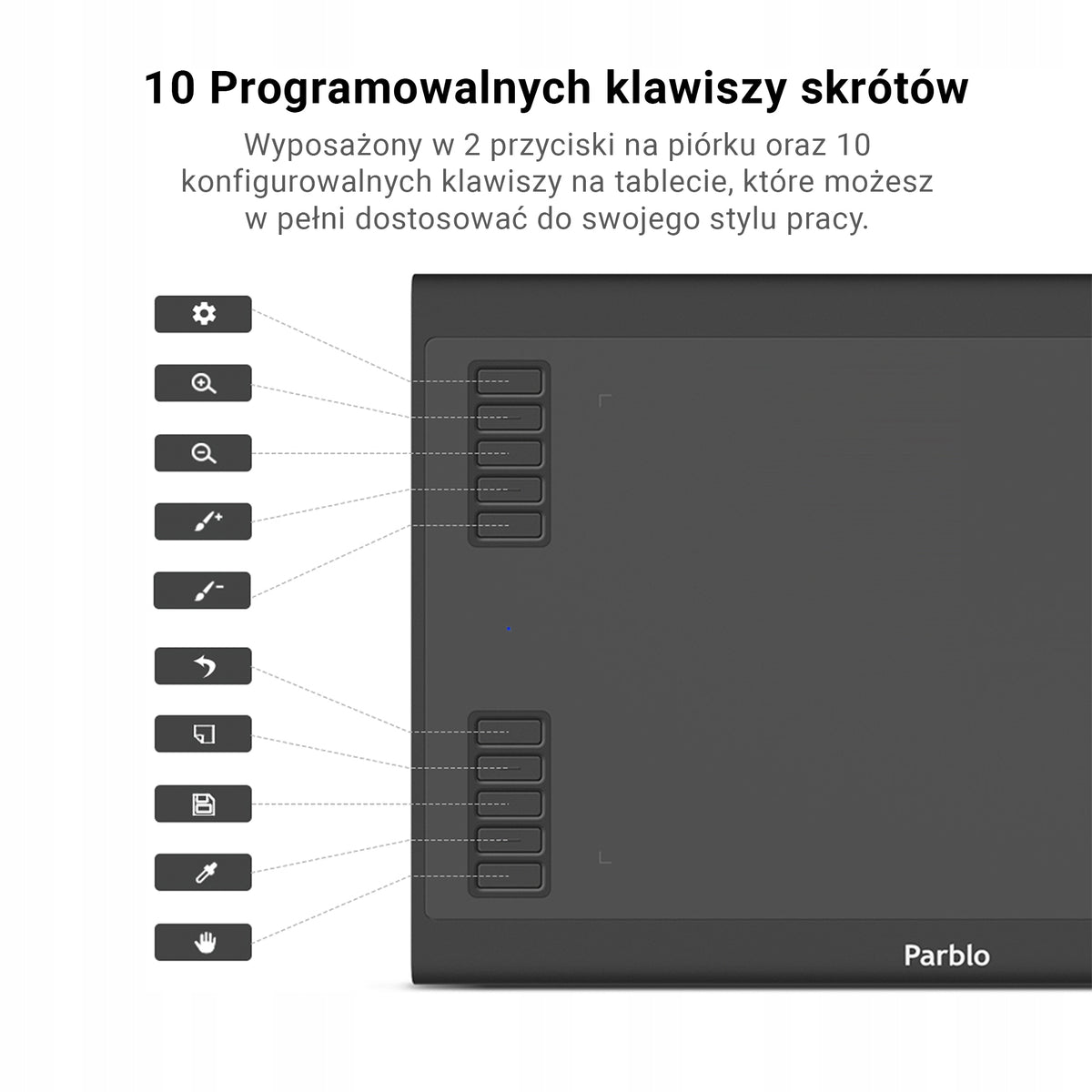 Graphics Tablet for drawing Parblo A610 Plus V2 Black with pen Packaging status original
