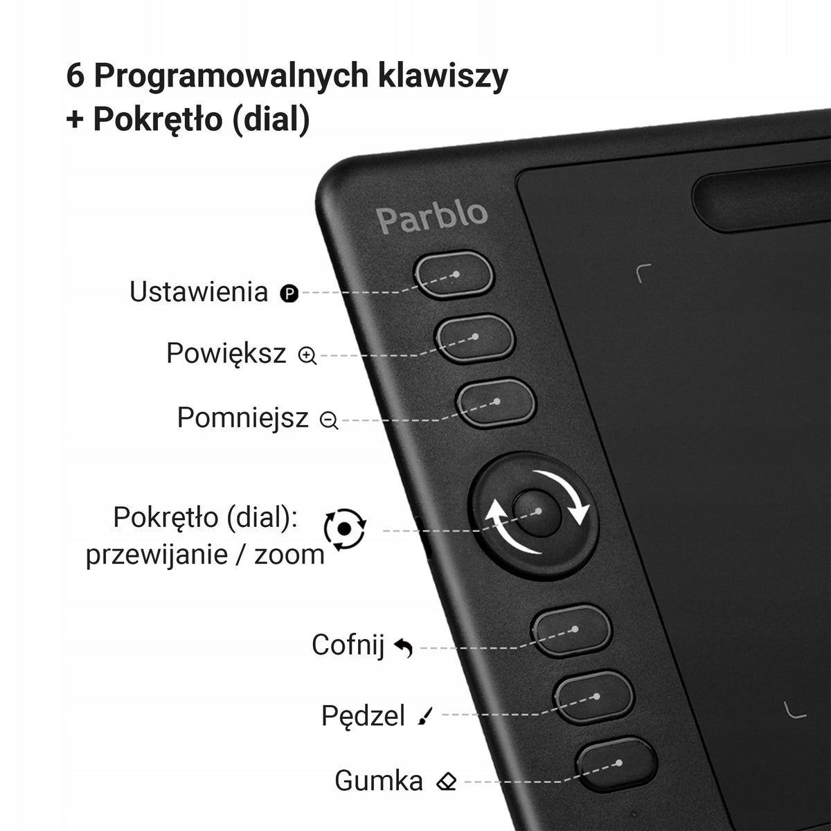 Graphics Tablet for drawing Parblo Intangbo S Black with pen Packaging status original