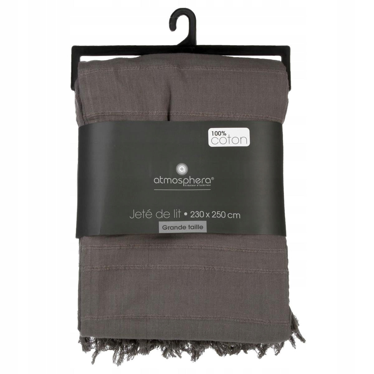 Graphite bedspread with tassels blanket blanket Manufacturer code 131646O