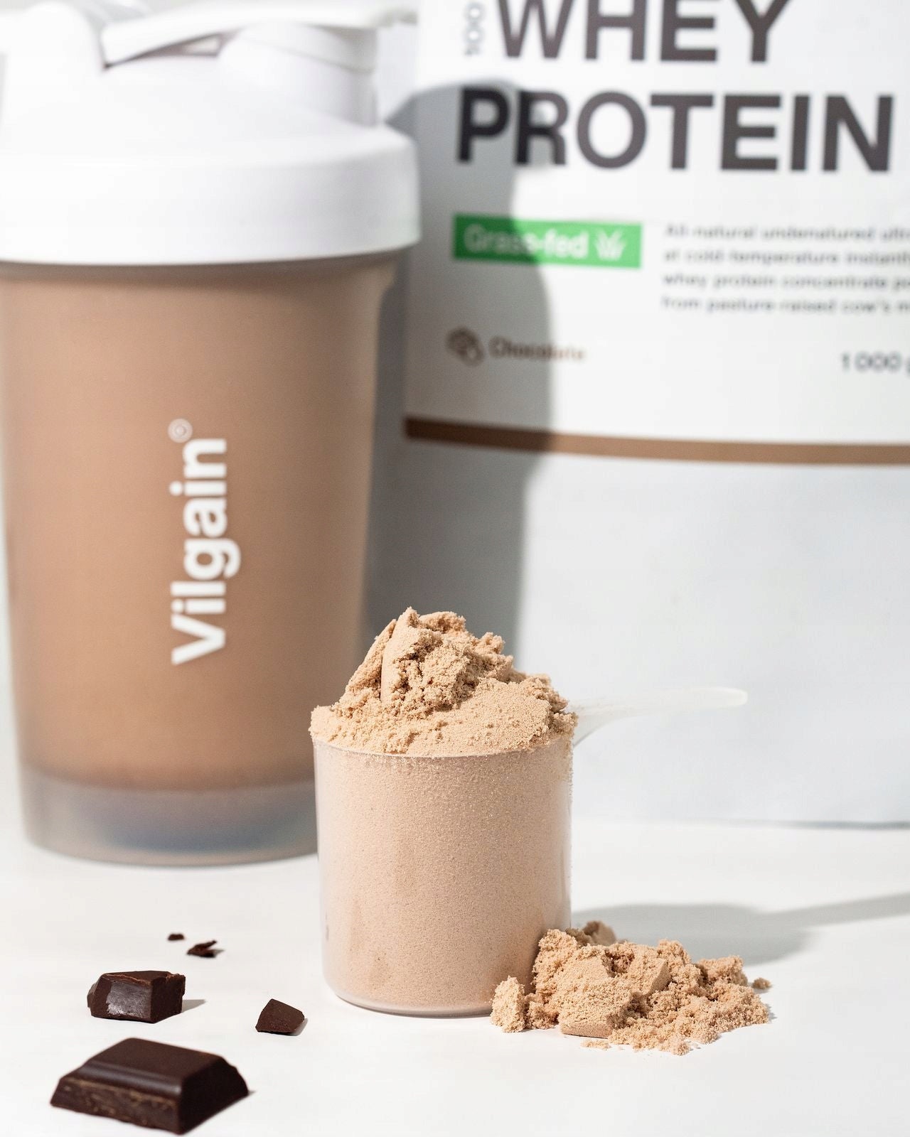 Grass-Fed Whey Protein Vilgain Grass-Fed Whey Protein čokoláda 2 000 g Expiration date not specified