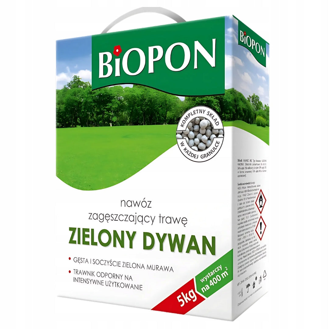 Grass Fertilizer Biopon Green Carpet 5 Kg Thickens and Regenerates Lawn