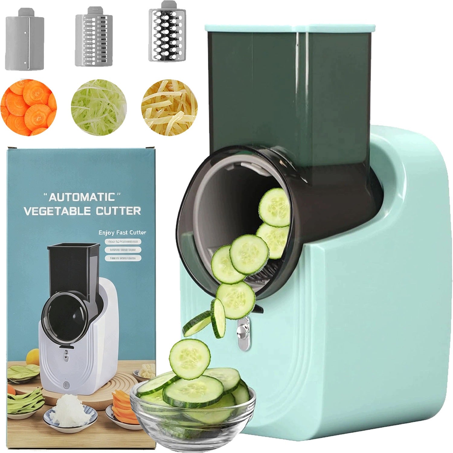 Grater 3in1 Electric Potato Vegetable Slicer Cheese Fast BEDEE