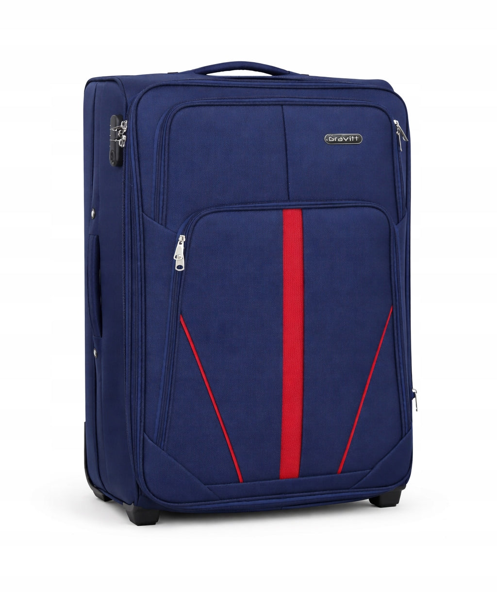 Gravitt 1702/2 Large suitcase 95l material 2 wheels combination lock Brand Gravitt