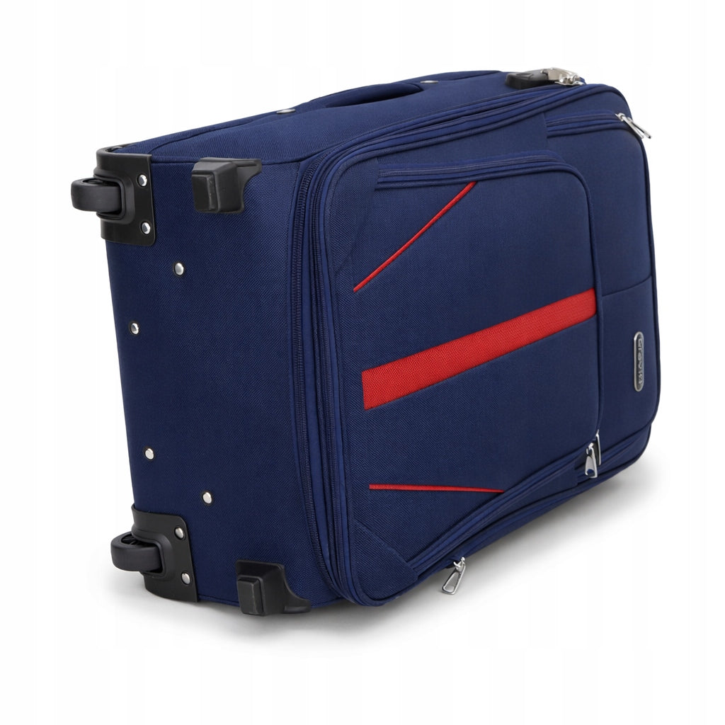 Gravitt 1702/2 Large suitcase 95l material 2 wheels combination lock Model 1702-2/D/NAVY