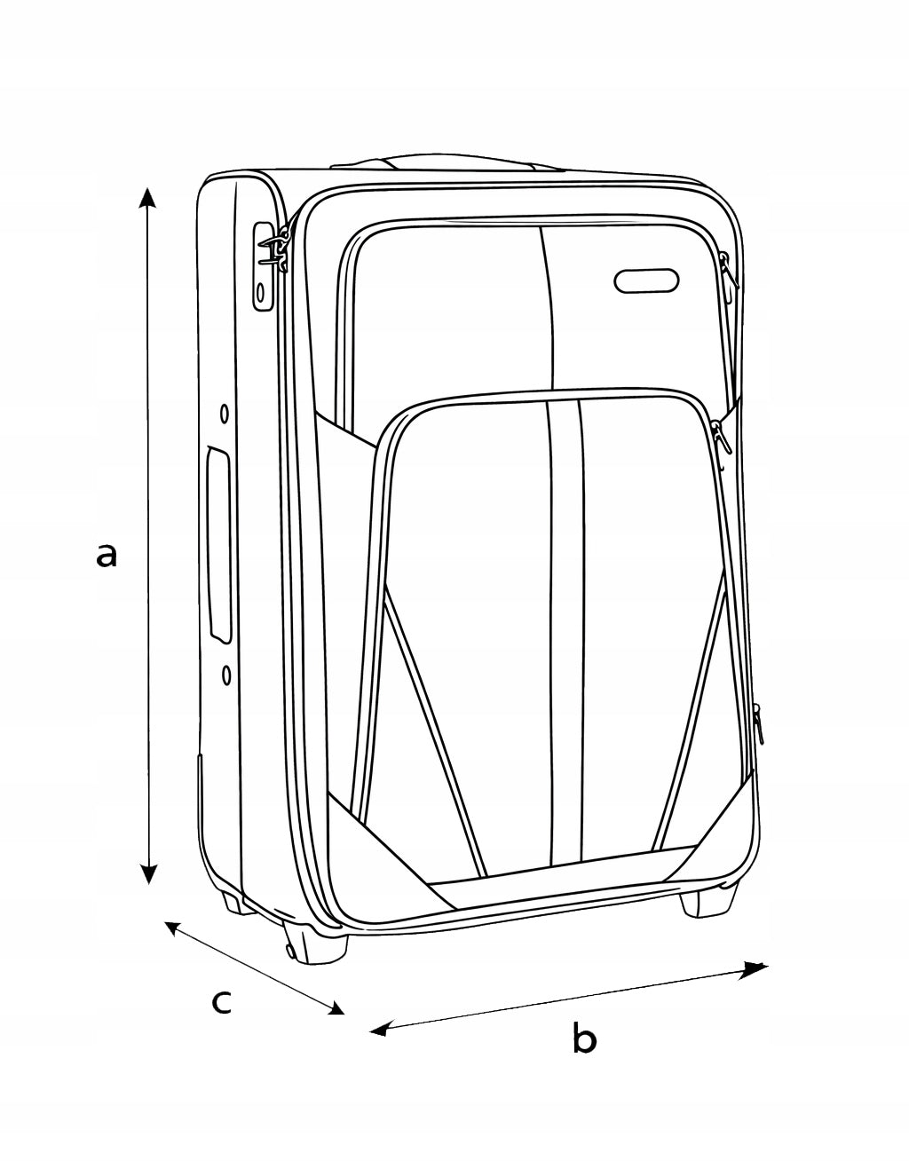 Gravitt 1702/2 Large suitcase 95l material 2 wheels combination lock Width (longer edge) 45 cm