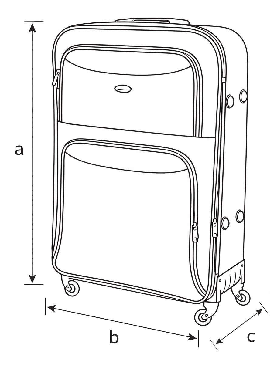 Gravitt 904-01 material case set 3in1 large medium small 4 wheels Height 79 cm
