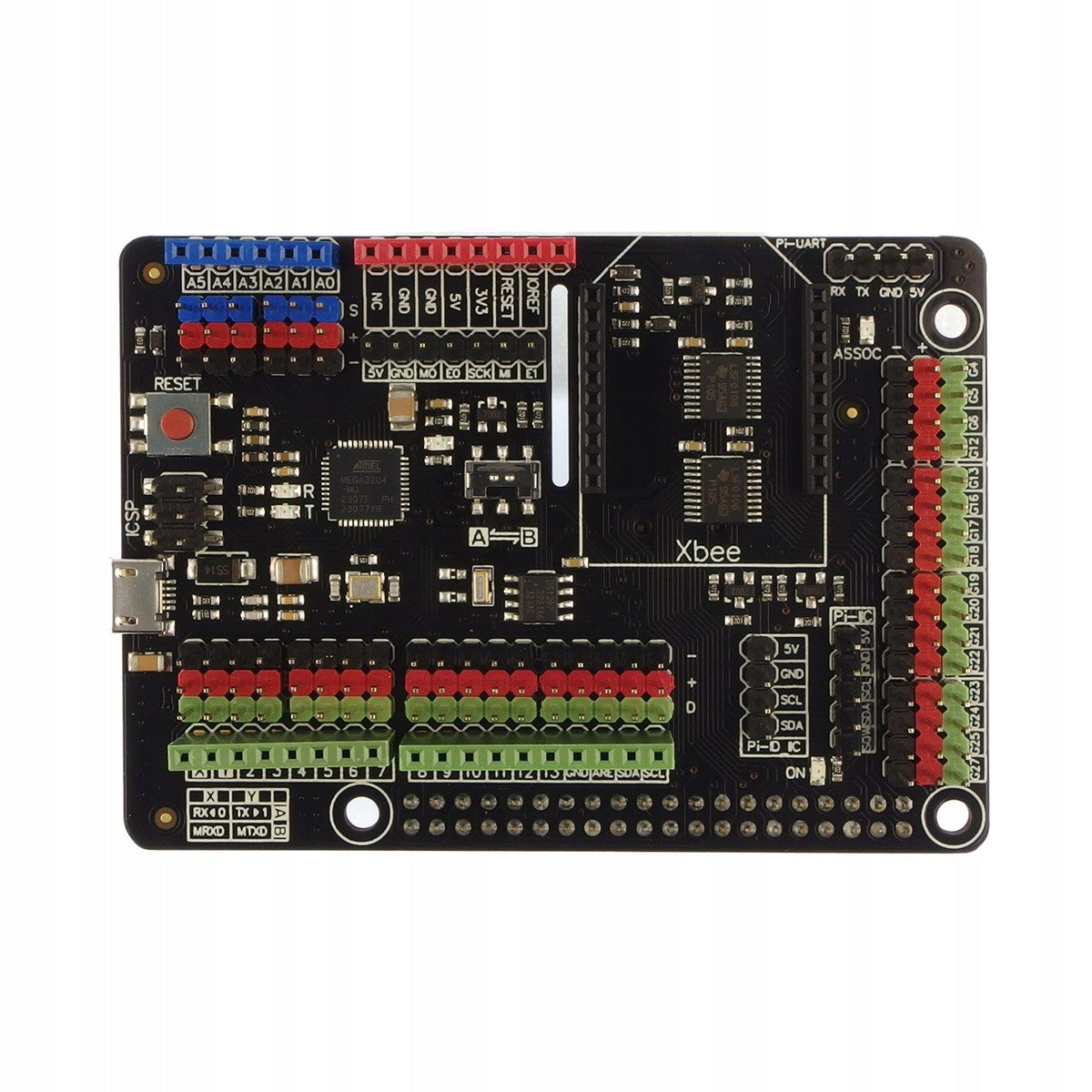 Gravity: Arduino Shield - Arduino overlay for Raspberry Pi B+/2B/3B/3B+ Batteries included no