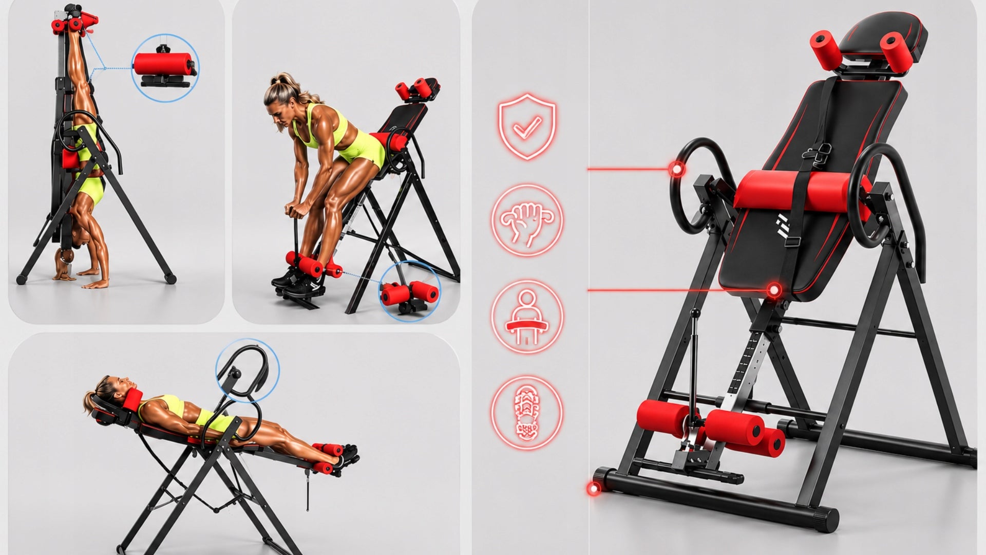 Gravity Bench Inversion rehabilitation great help with spine pain Length 115 cm