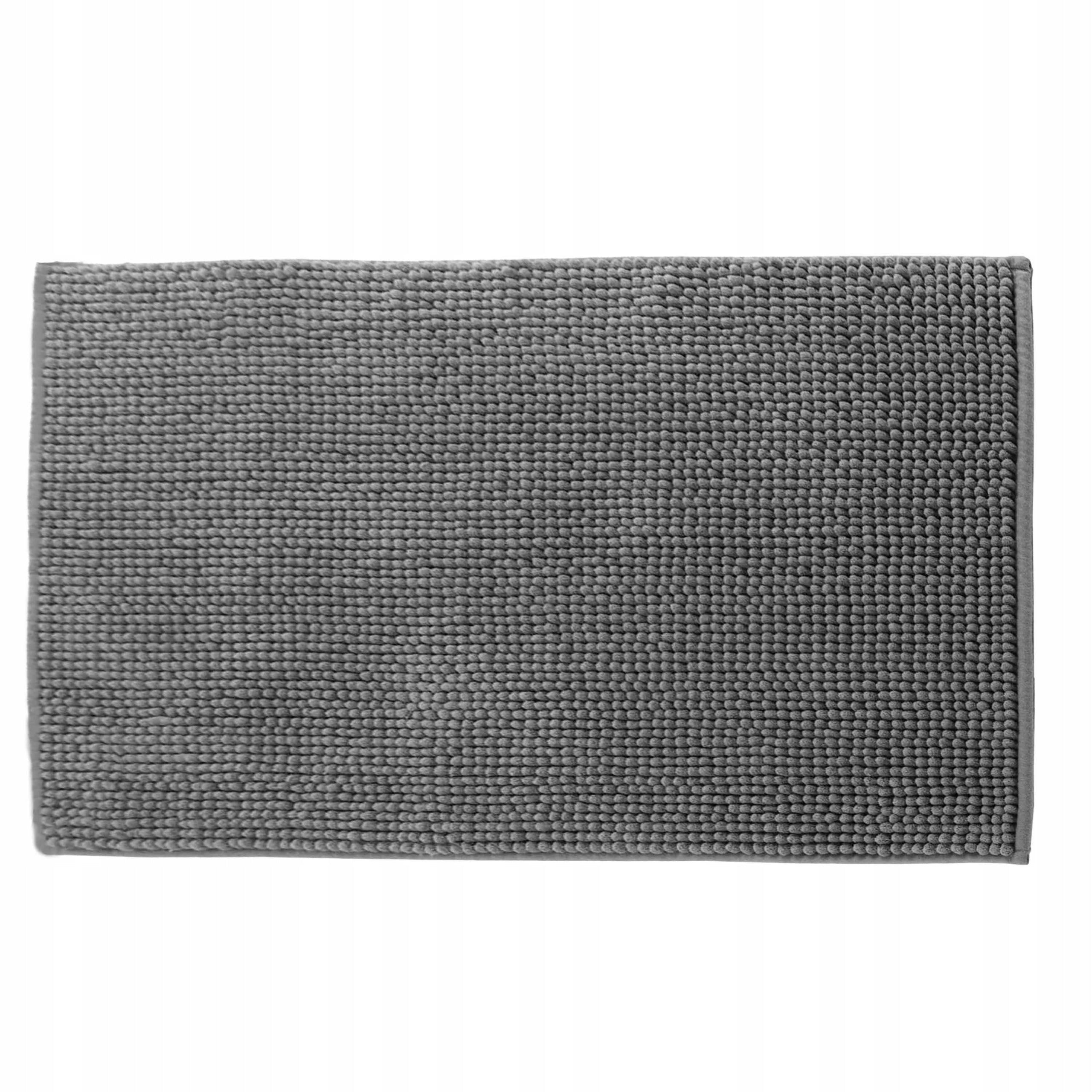 Gray bathroom rug, large, non-slip, durable, soft, interesting Product width 50 cm