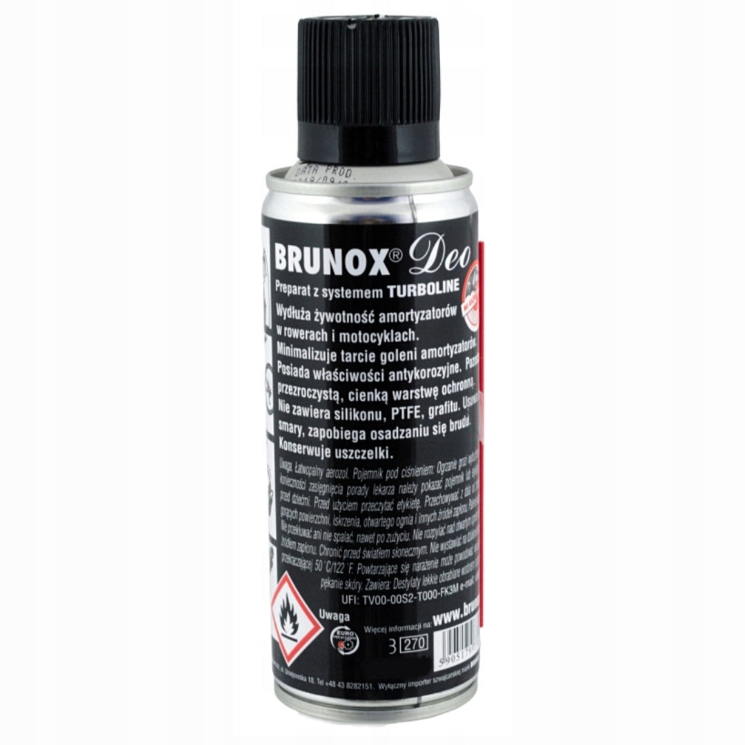 Grease Oil for Bicycle Shock Absorbers for Bike Brunox Deo Spray 100ml BT20 Product weight with unit packaging 0.13 kg