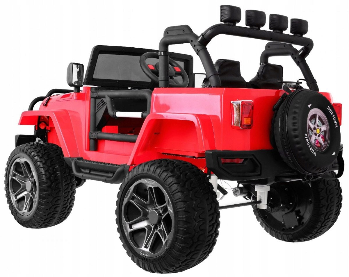 Great Jeep Monster 4x4 Battery Pack for Kids (Red) + Backpack and Cover Brand Ramiz