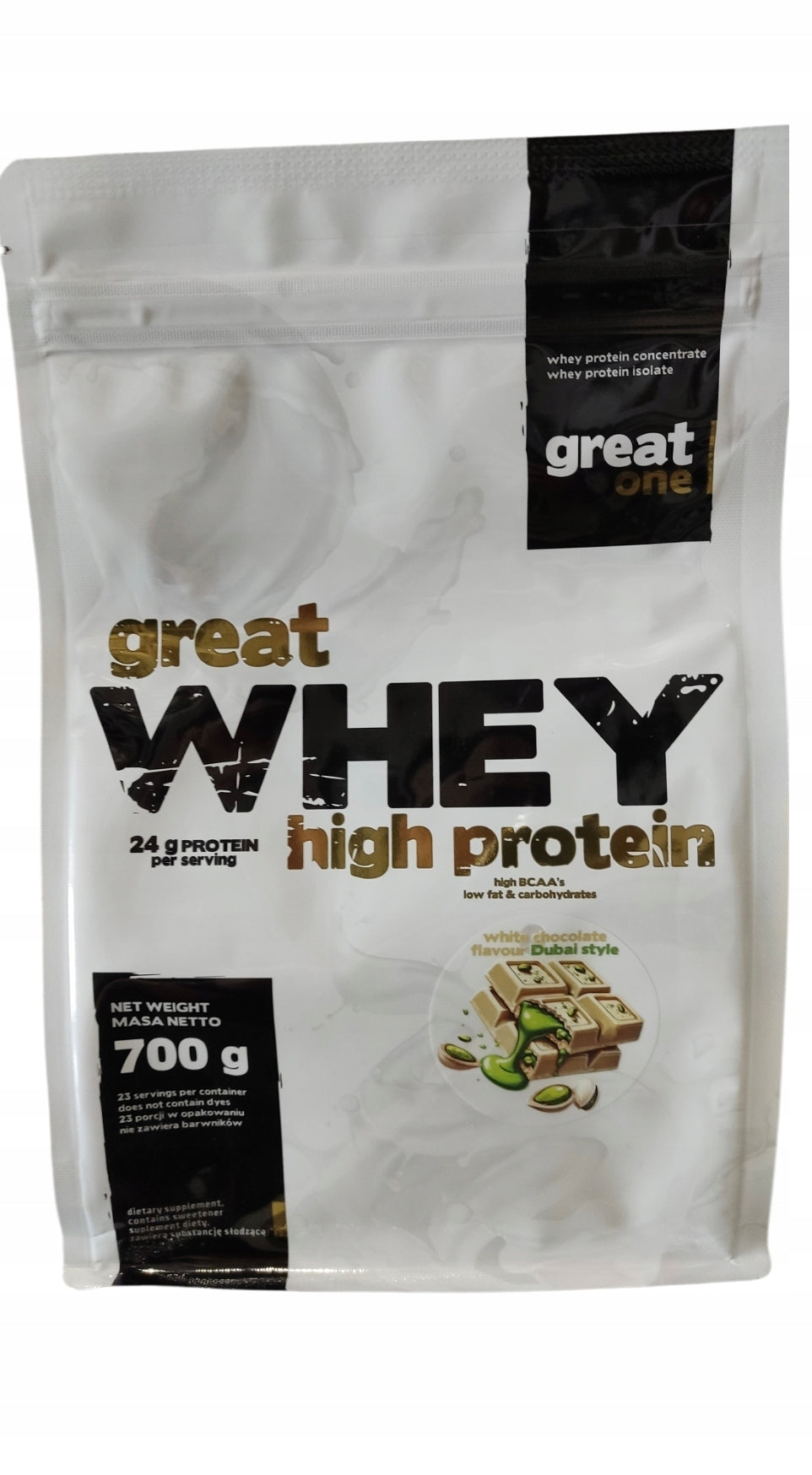 Great Whey High Protein 700g-GreatOne-MIX WPC WPI WHITE DUBAI CHOCOLATE